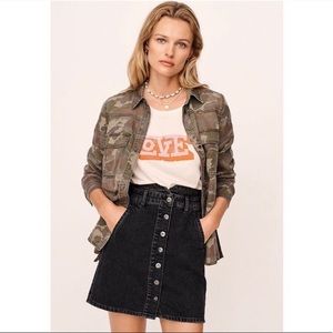 Anthropologie Pilcro Black Denim Skirt